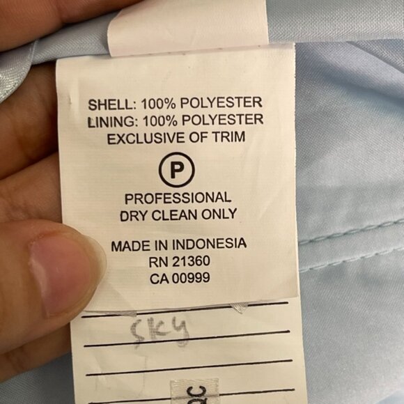 Mori Lee Women's Light Blue Bridesmaid Wedding Maxi Dress Size 10 - Picture 16 of 16